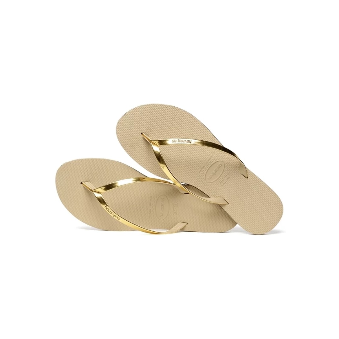 Sandália Havaianas Chinelo You Met Areia/Dourado Claro Sandália Havaianas Chinelo You Met Areia/Dourado Claro