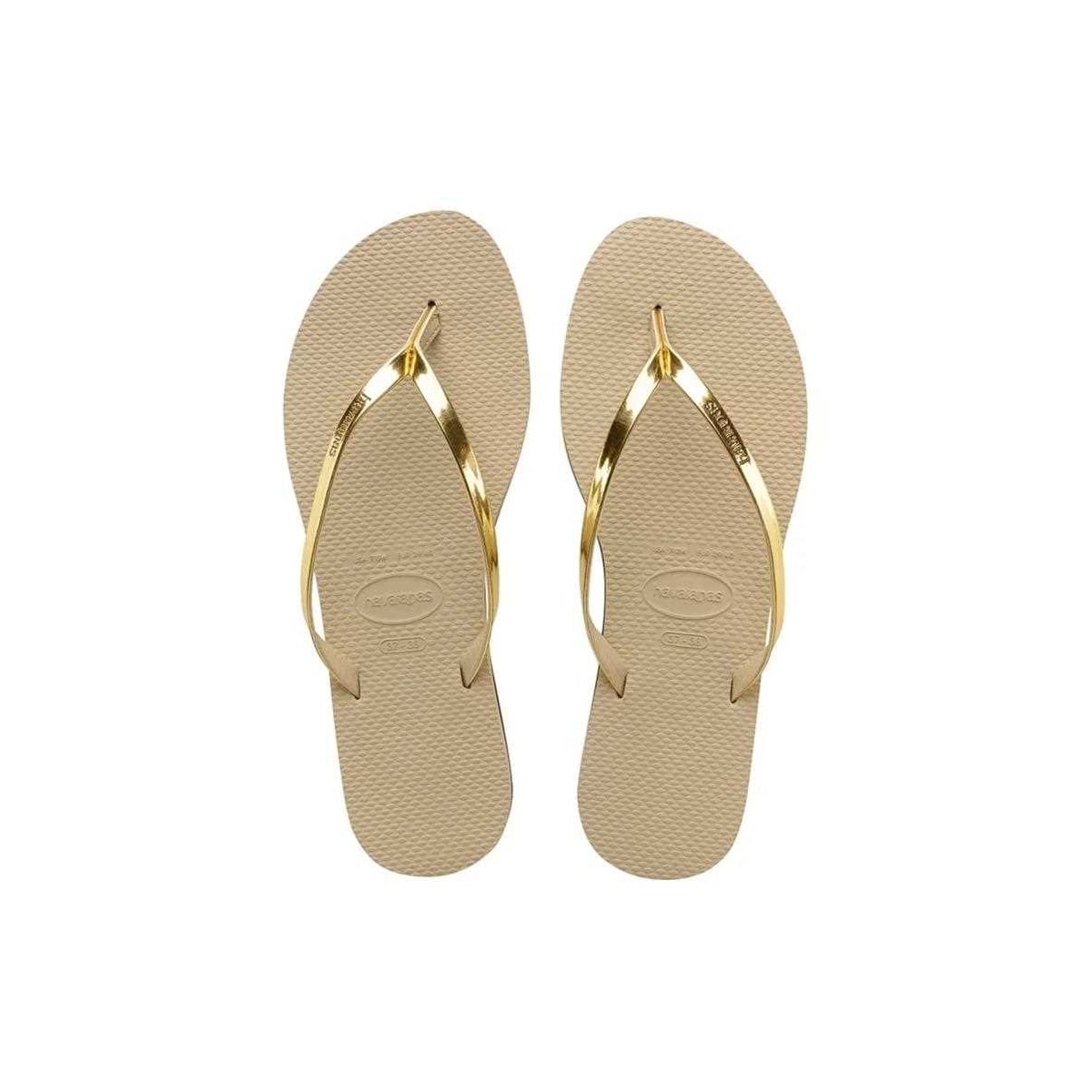 Sandália Havaianas Chinelo You Met Areia/Dourado Claro Sandália Havaianas Chinelo You Met Areia/Dourado Claro