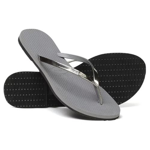 Sandalia Havaianas Chinelo You Met Cinza Aço