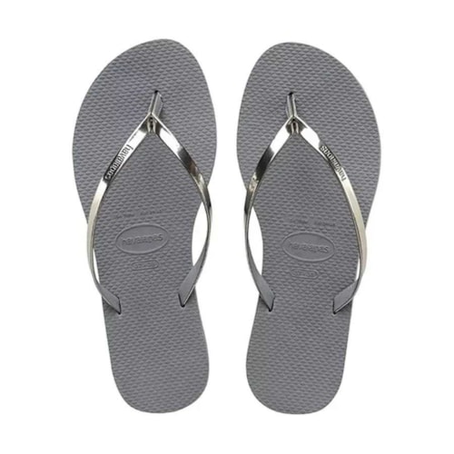 Sandalia Havaianas Chinelo You Met Cinza Aço