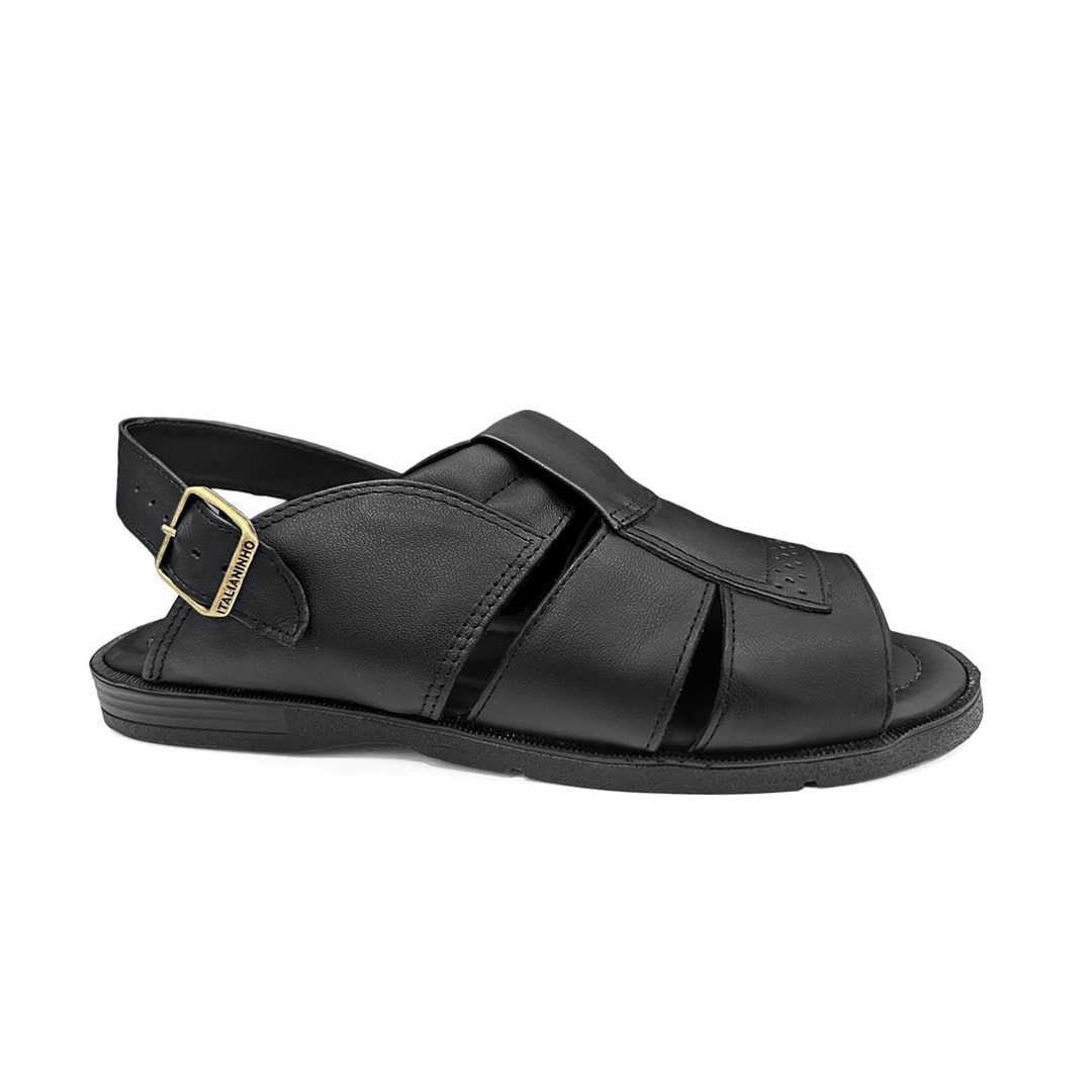 Sandália Italianinho De Couro 34302 Preto Sandália Italianinho De Couro 34302 Preto