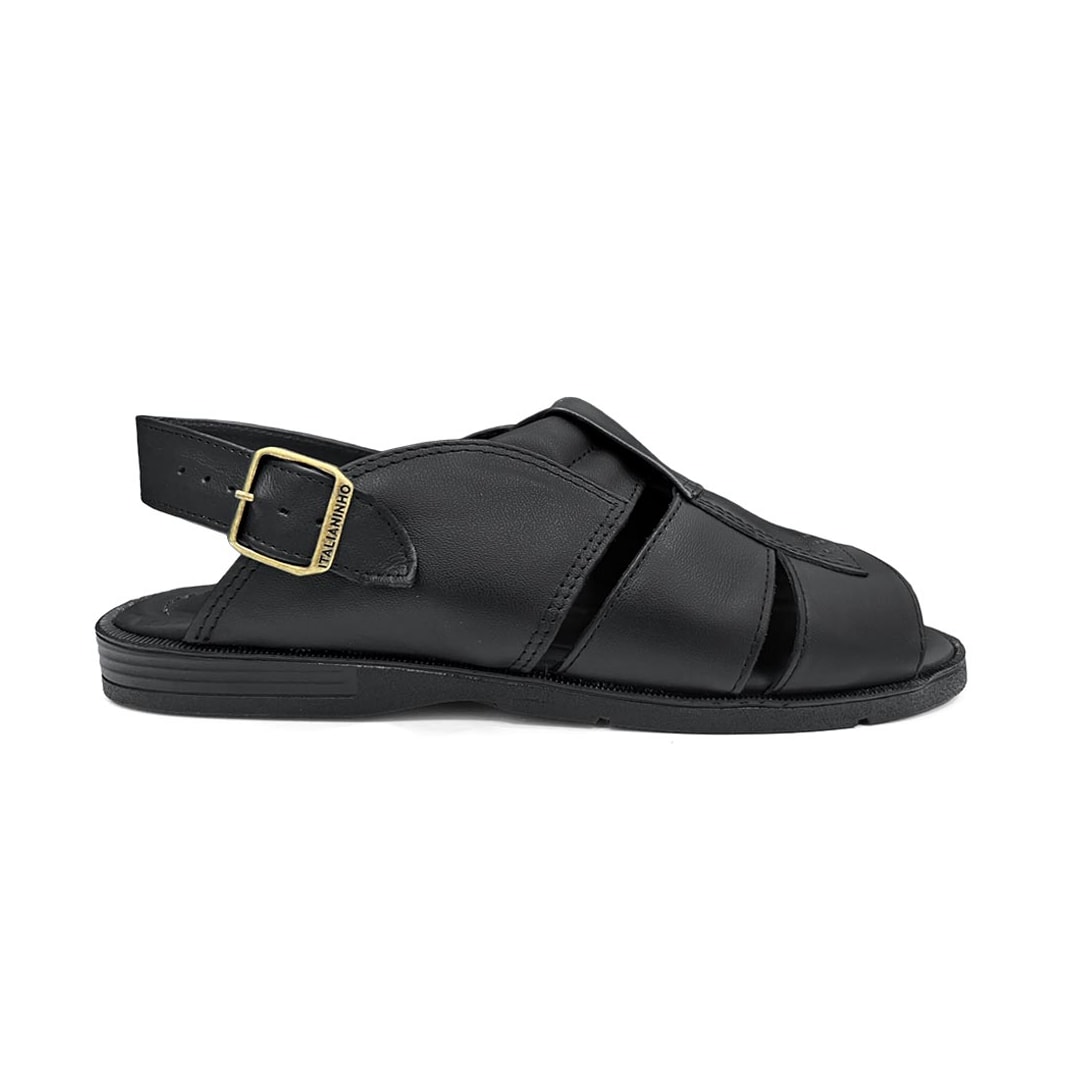 Sandália Italianinho De Couro 34302 Preto Sandália Italianinho De Couro 34302 Preto