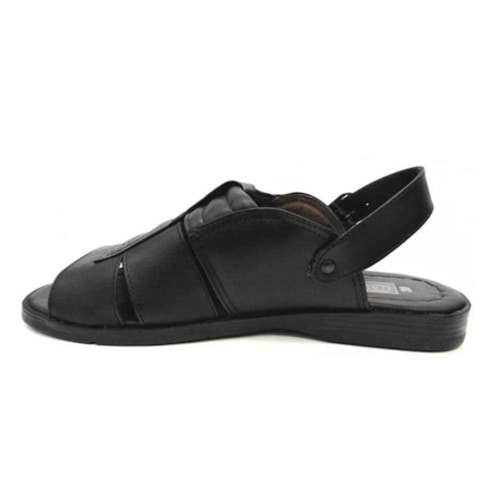 Detalhe - Sandália Italianinho De Couro 34302 Preto