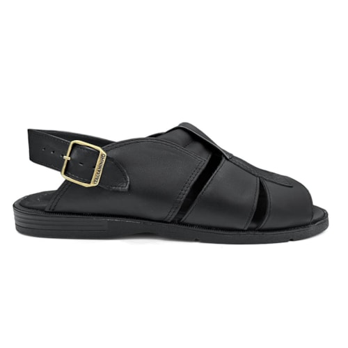 Detalhe - Sandália Italianinho De Couro 34302 Preto