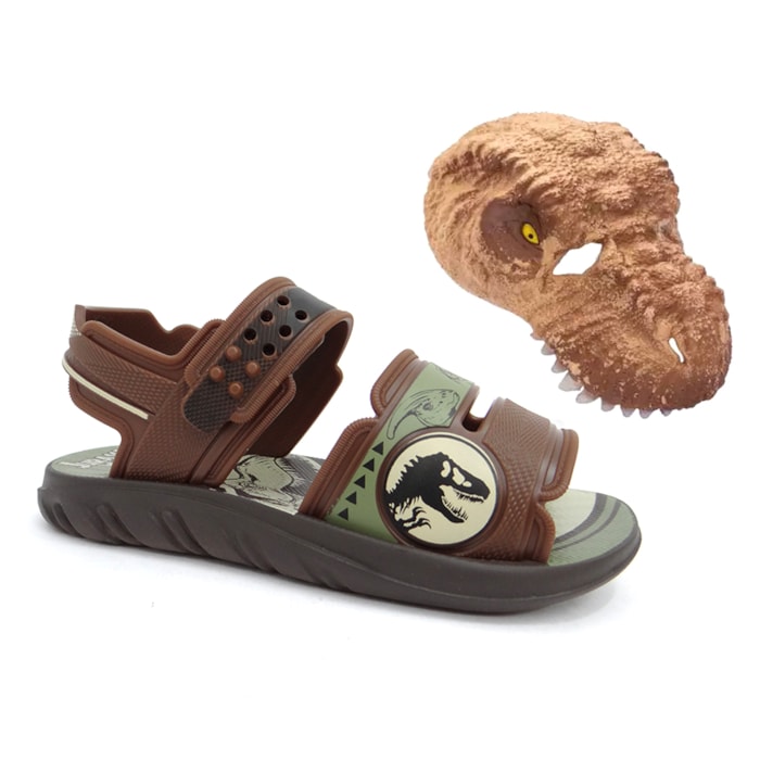 SANDALIA JURASSIC PARK MASK ADVENT MENINO GRENDENE MARROM MARROM SANDALIA JURASSIC PARK MASK ADVENT MENINO GRENDENE MARROM MARROM