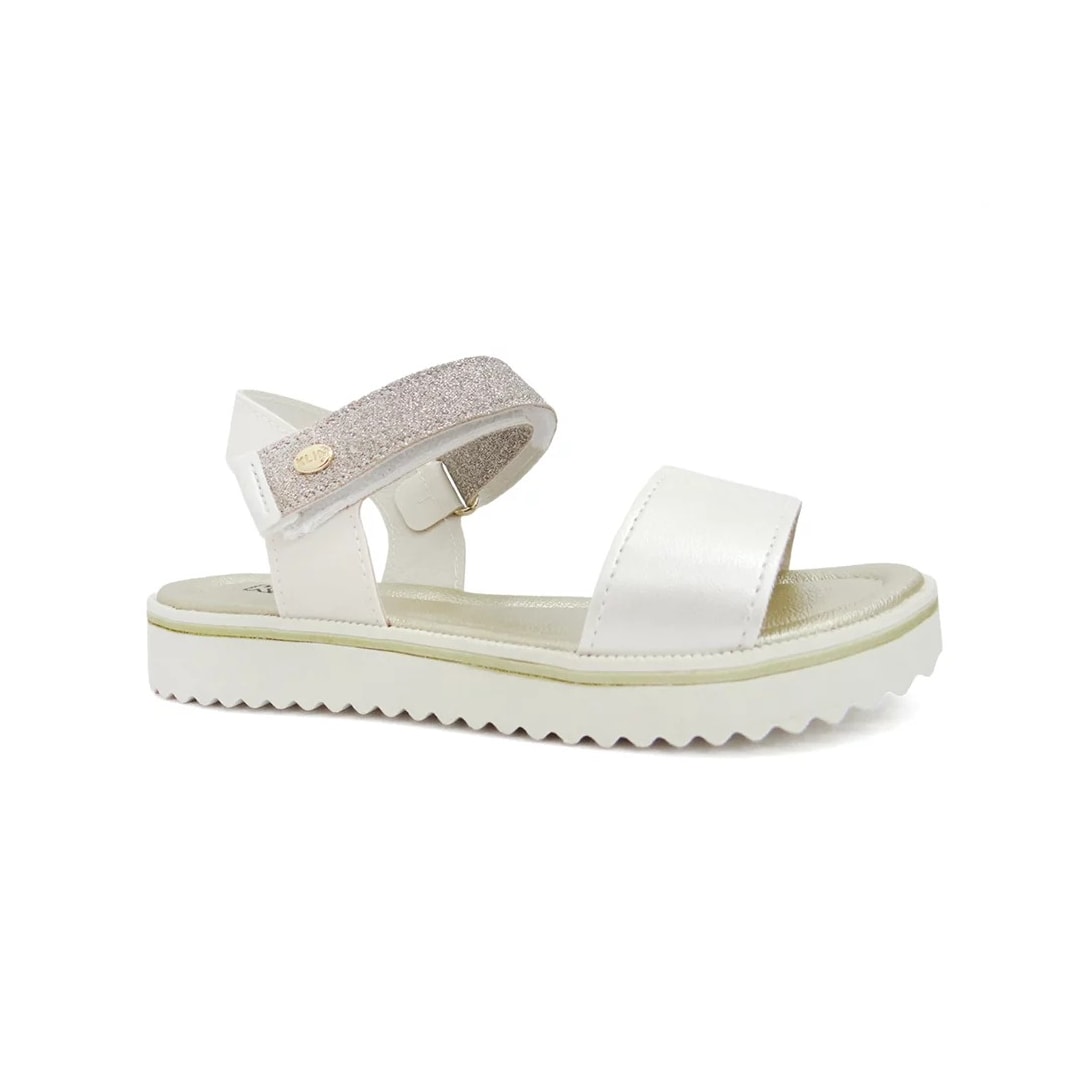 Sandália Klin Infantil Lola 420034 Off White/Dourado