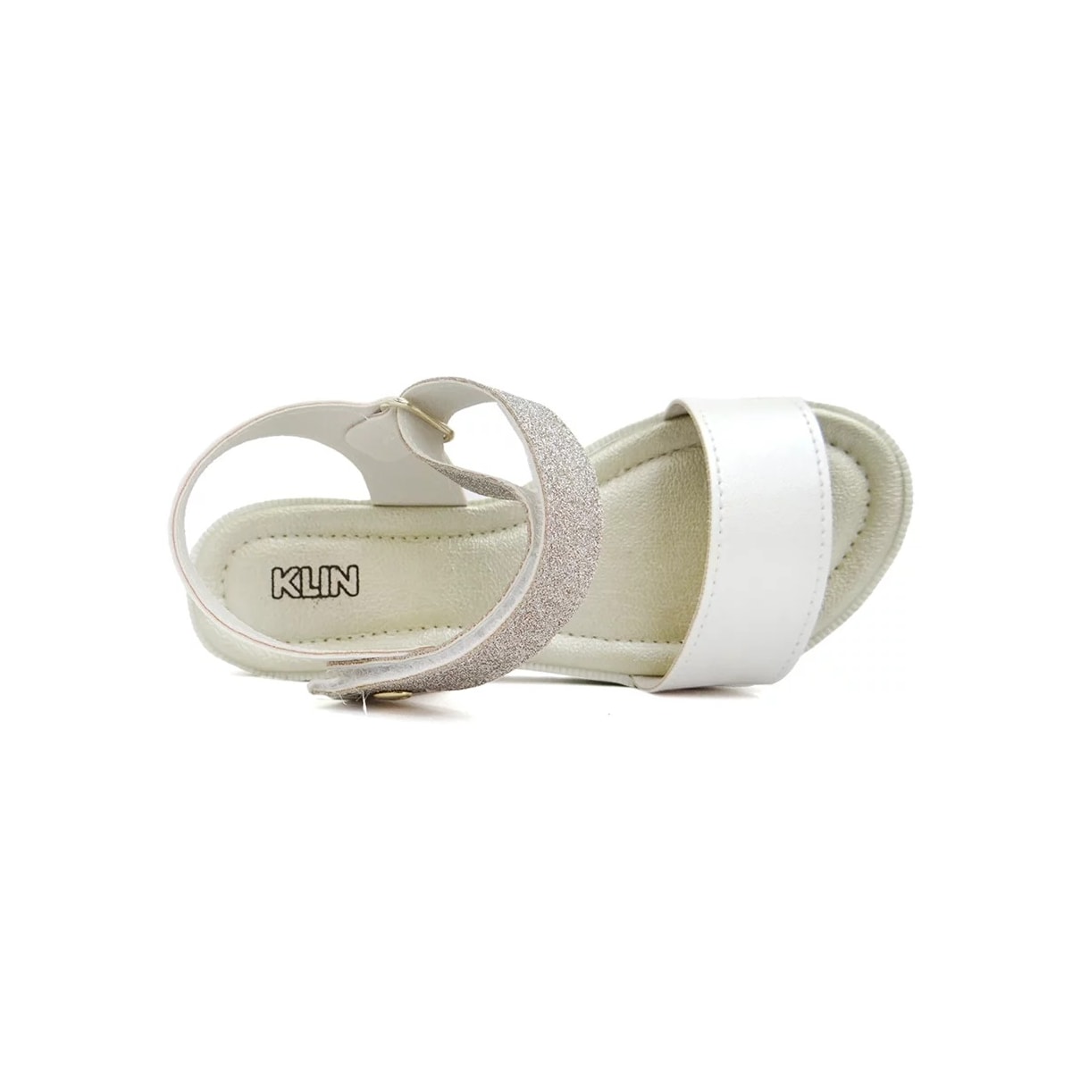 Sandália Klin Infantil Lola 420034 Off White/Dourado Sandália Klin Infantil Lola 420034 Off White/Dourado