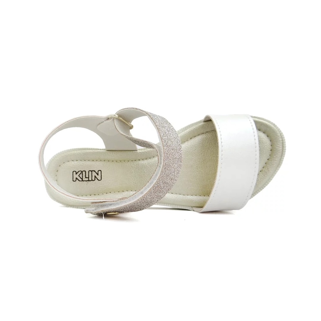 Sandália Klin Infantil Lola 420034 Off White/Dourado