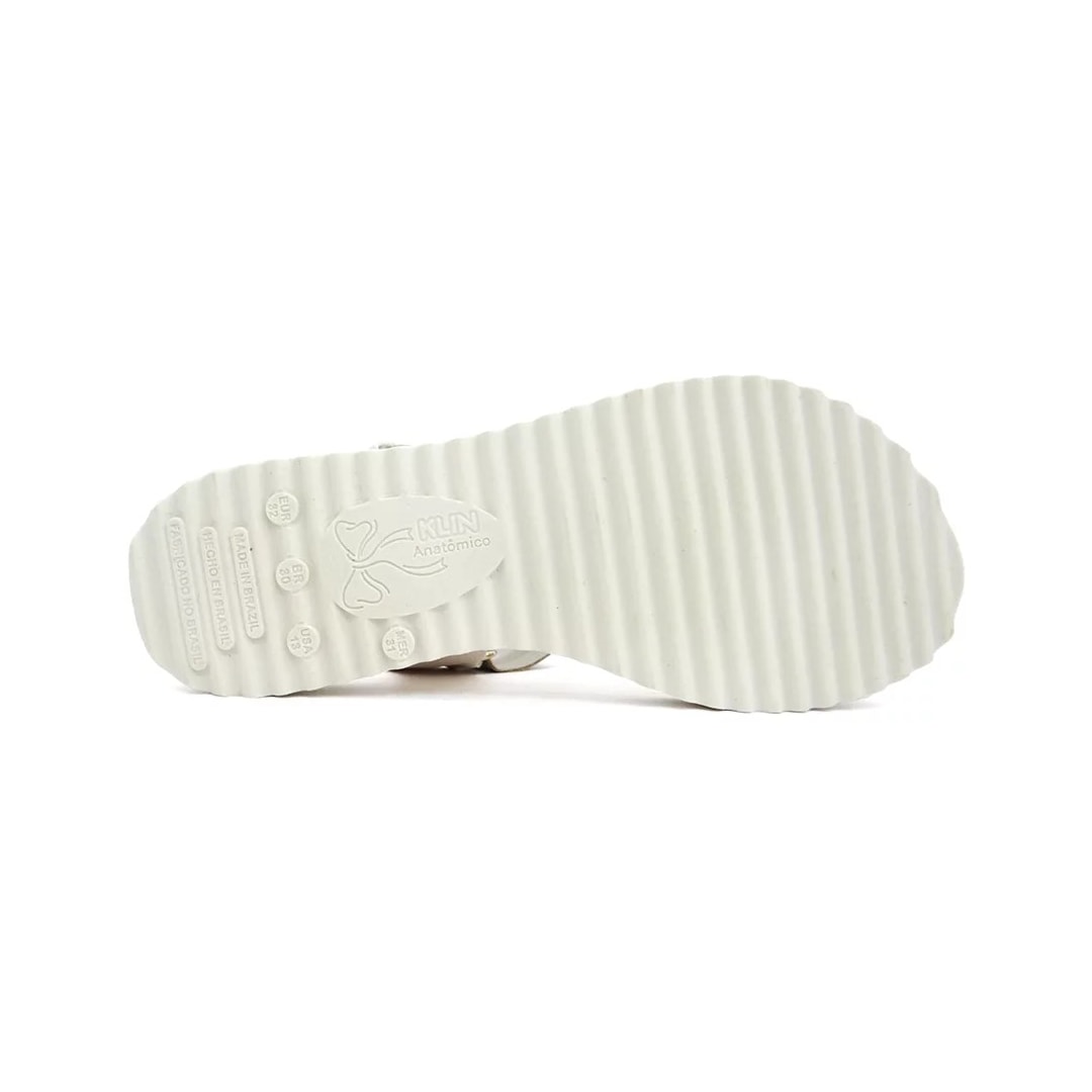 Sandália Klin Infantil Lola 420034 Off White/Dourado Sandália Klin Infantil Lola 420034 Off White/Dourado