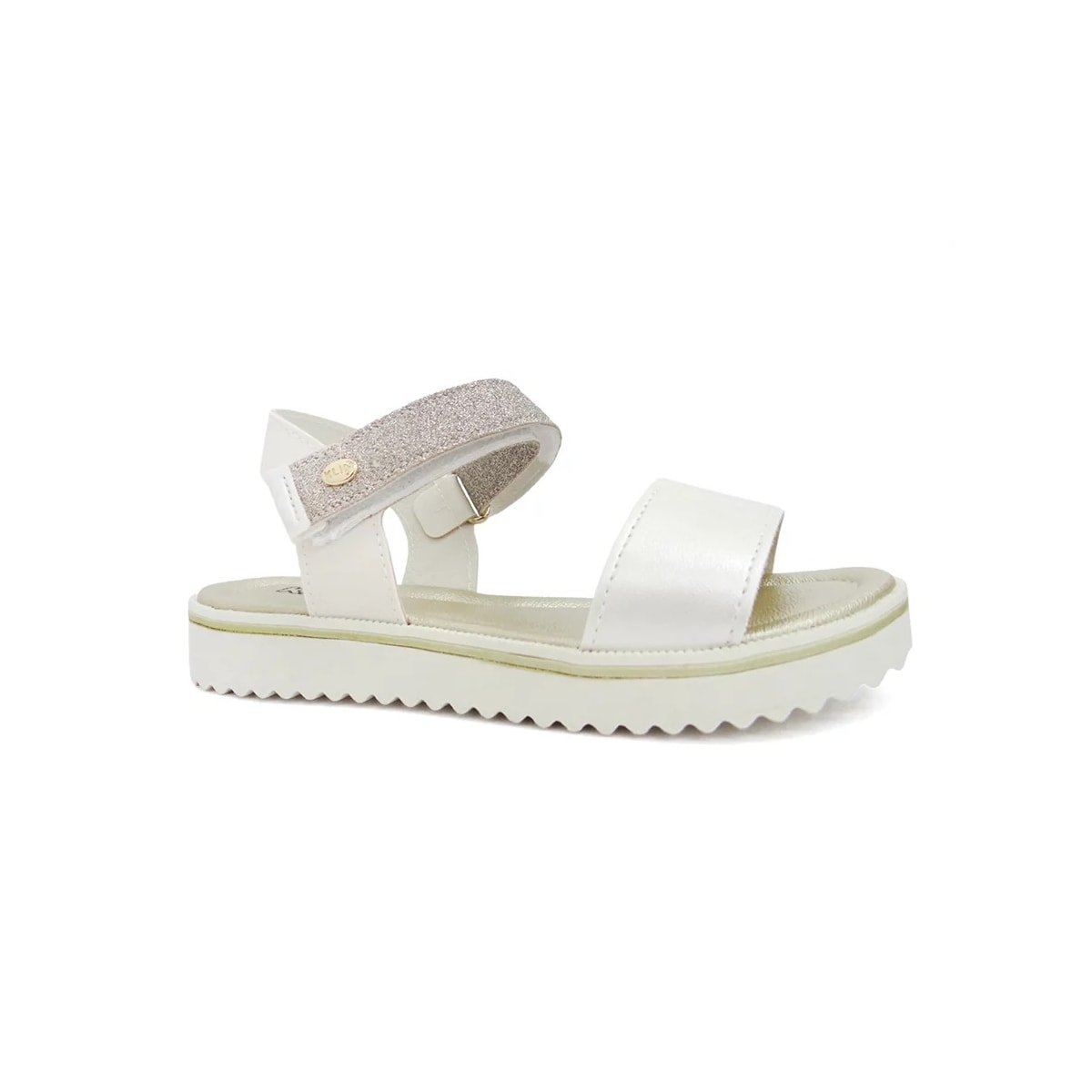 Sandália Klin Infantil Lola 420034 Off White/Dourado Sandália Klin Infantil Lola 420034 Off White/Dourado