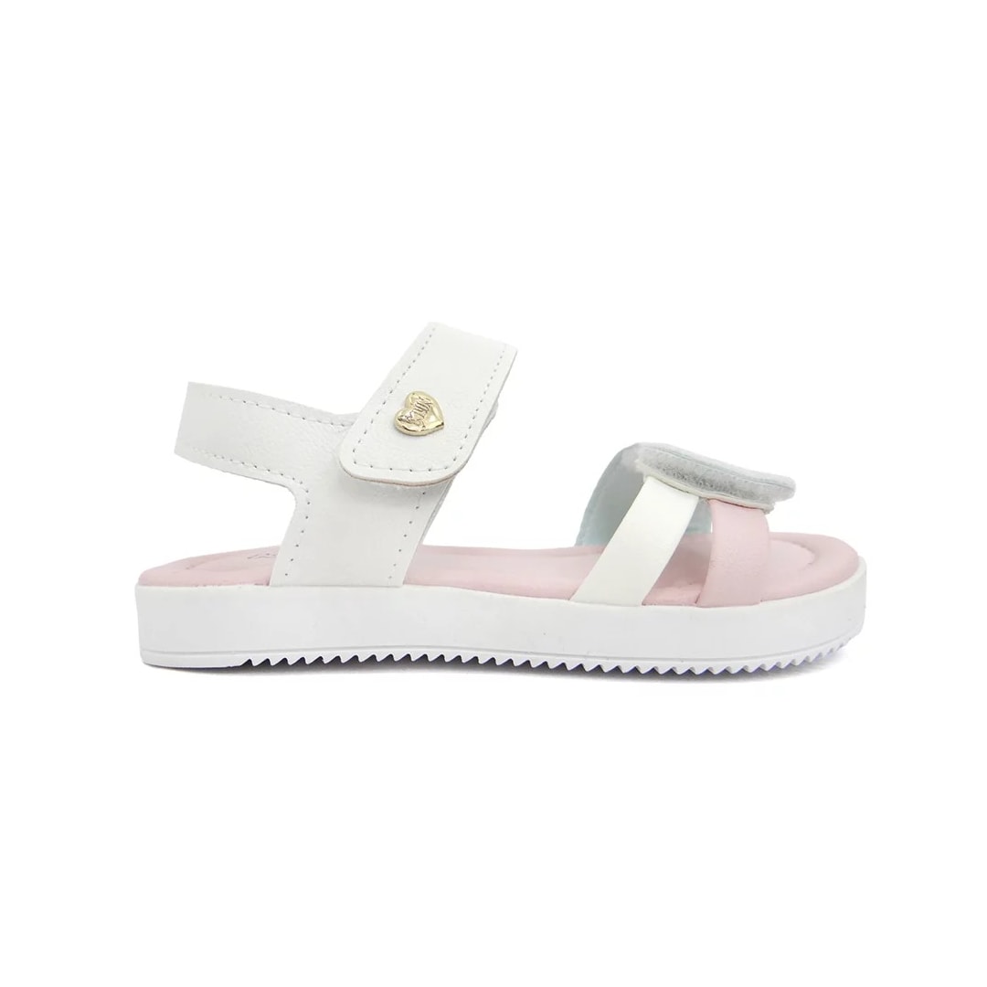 Sandália Klin Infantil Lolinha 421031 Branco/Rosa