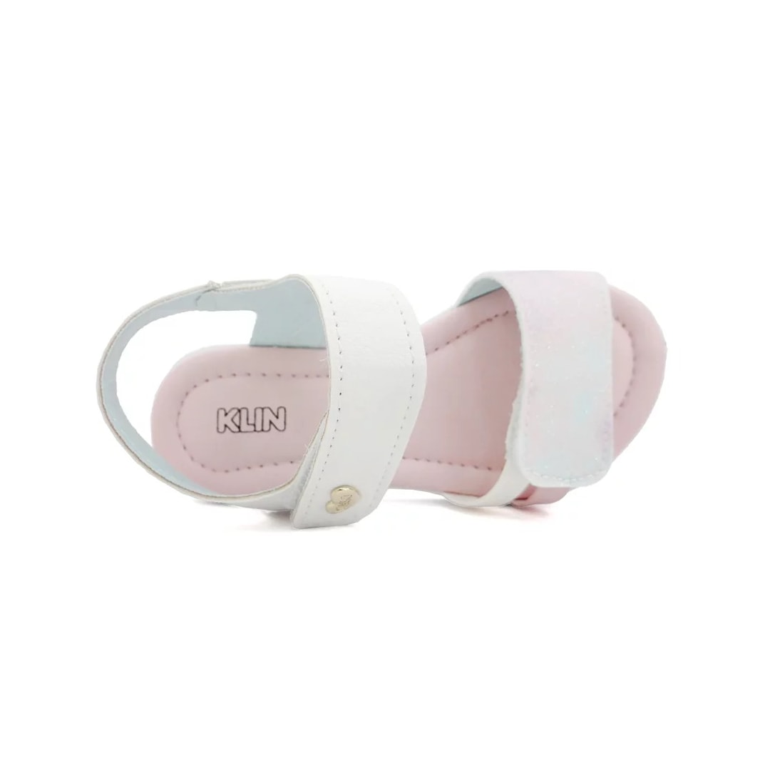 Sandália Klin Infantil Lolinha 421031 Branco/Rosa