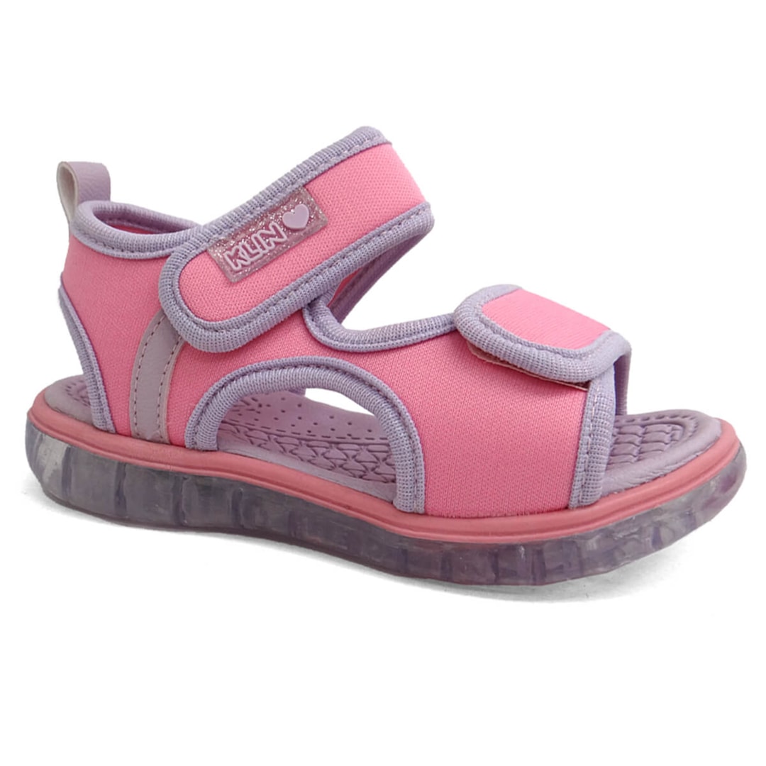 Sandália Klin Infantil Papete Light de Tecido 229012 Rosa Doce