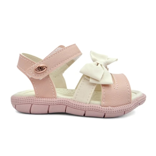 Sandalia Klin Infantil Tic Tac Casual 171204 Rosa/Off White