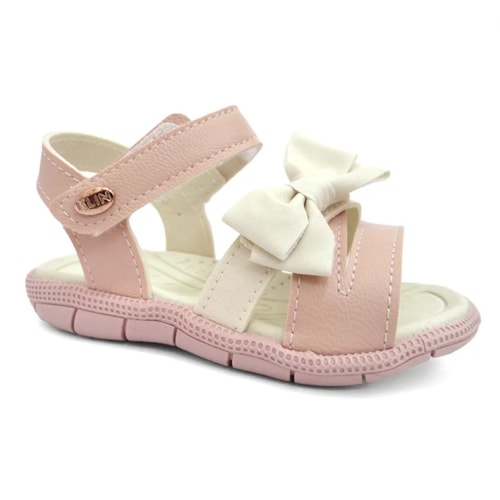 Sandalia Klin Infantil Tic Tac Casual 171204 Rosa/Off White