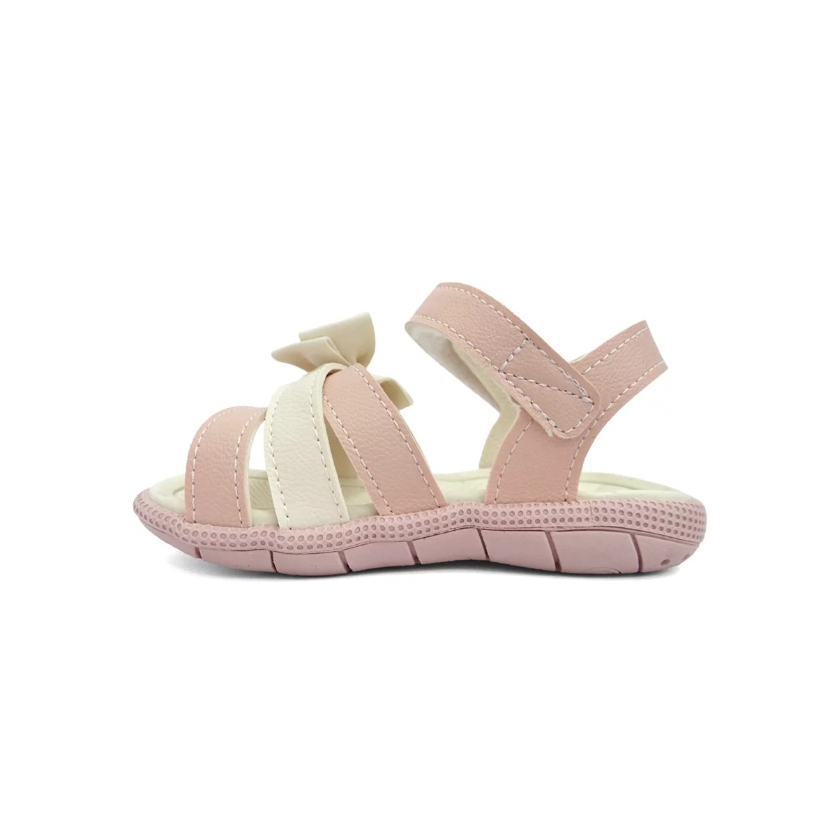 Sandália Klin Infantil Tic Tac Casual 171204 Rosa/Off White