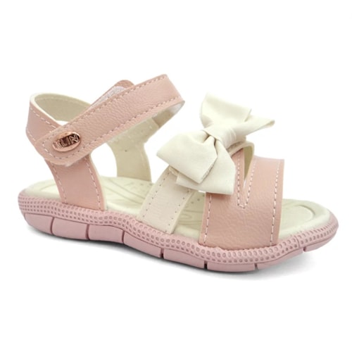 Sandália Klin Infantil Tic Tac Casual 171204 Rosa/Off White