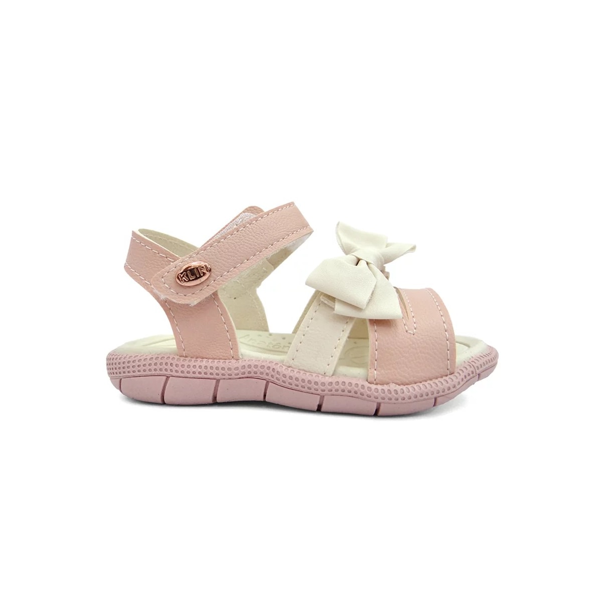 Sandália Klin Infantil Tic Tac Casual 171204 Rosa/Off White Sandália Klin Infantil Tic Tac Casual 171204 Rosa/Off White