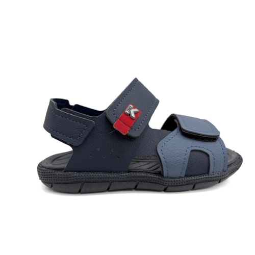 Detalhe - Sandália Klin Infantil Tic Tac Casual Papete 171287 Marinho