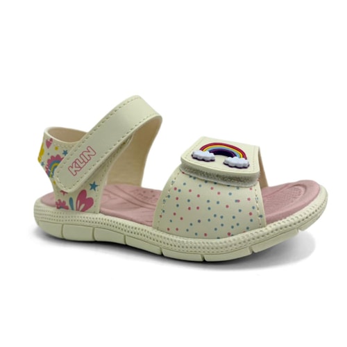 Sandália Klin Infantil Tic Tac Casual Papete Q29049 09 711171 Off White