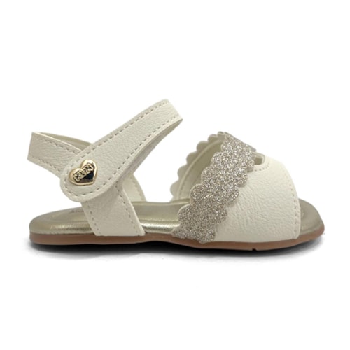Detalhe - Sandália Klin Menina Baby Cup Cake 515249 Off White