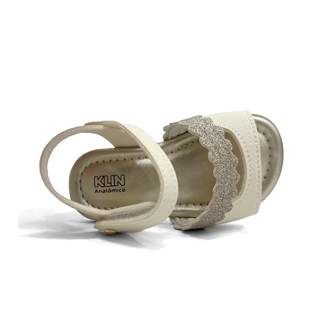 Sandália Klin Menina Baby Cup Cake 515249 Off White
