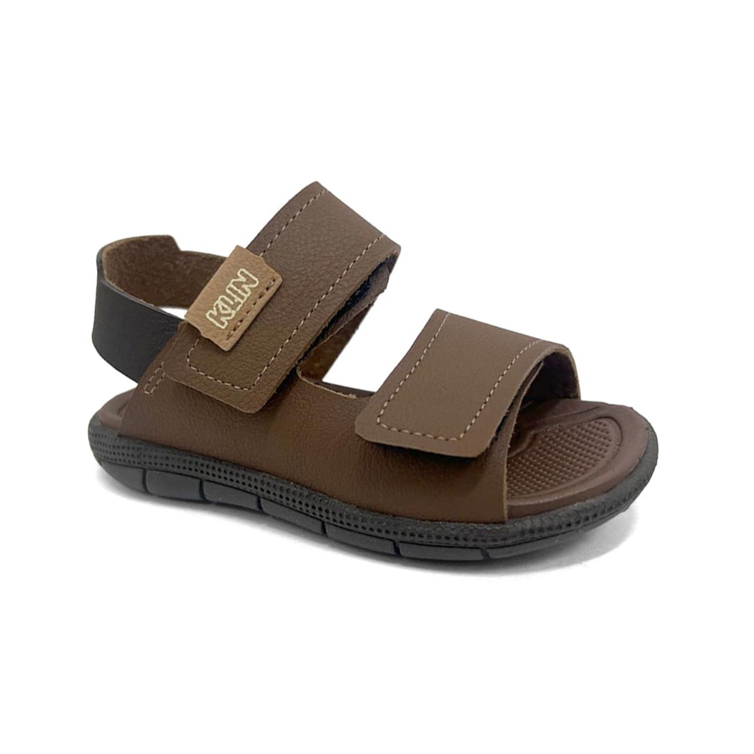 Sandália Klin Menino Tic Tac Casual Papete 171266 Whisky
