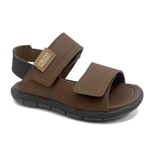 Sandália Klin Menino Tic Tac Casual Papete 171266 Whisky