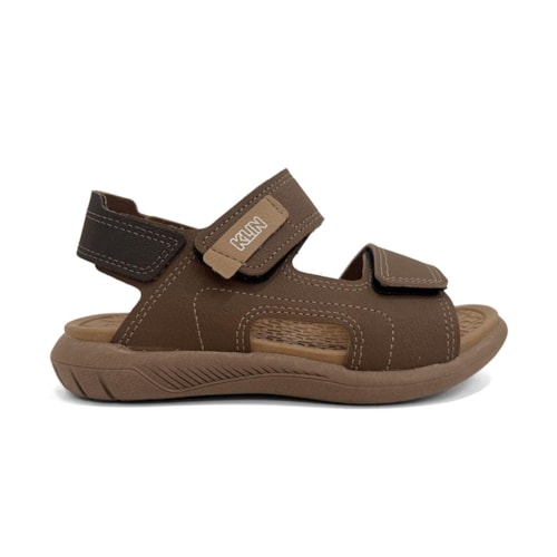 Detalhe - Sandália Klin Menino Urban Papete 129176 Whisky
