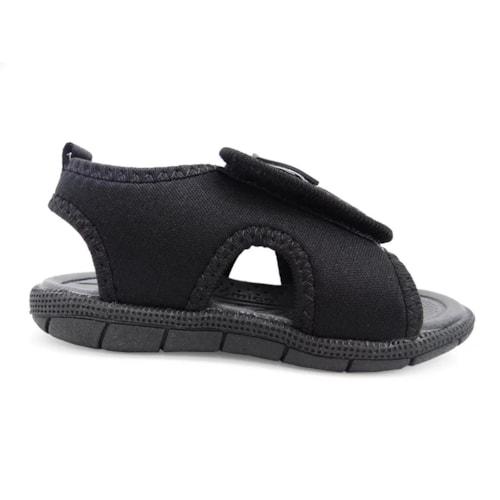 Detalhe - Sandália Klin Papete Infantil Tic Tac 711144 Preto