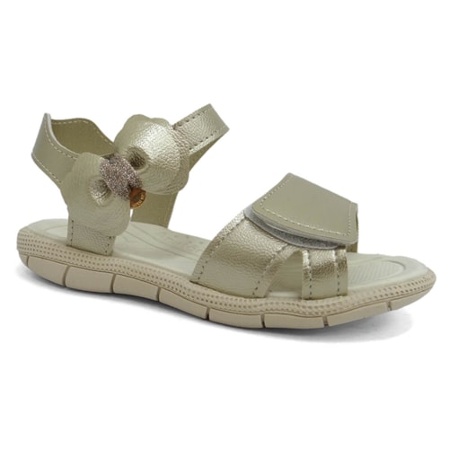 Sandalia Klin Papete Kids Menina Tic Tac Casual 171225 Dourado