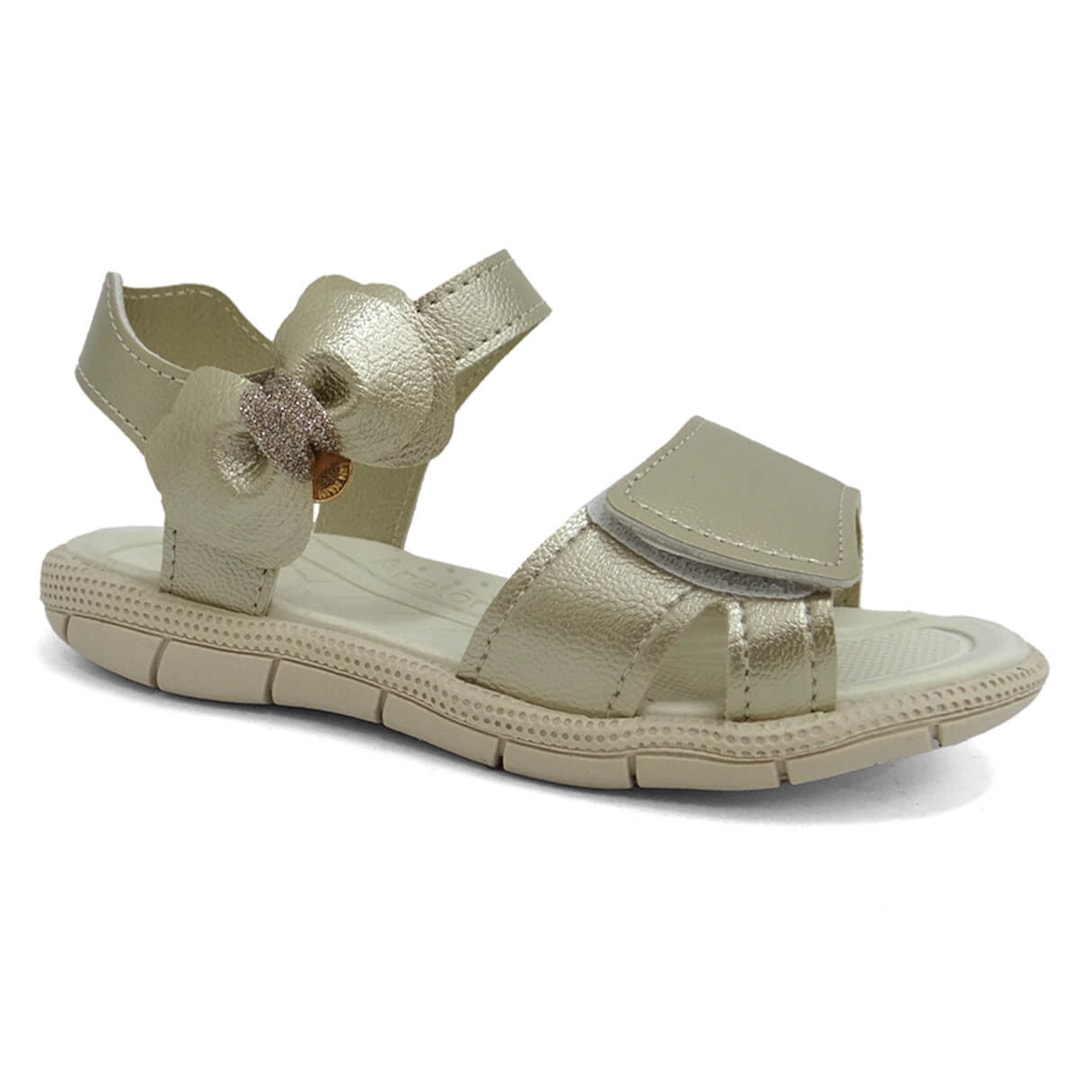 Sandália Klin Papete Kids Menina Tic Tac Casual 171225 Dourado