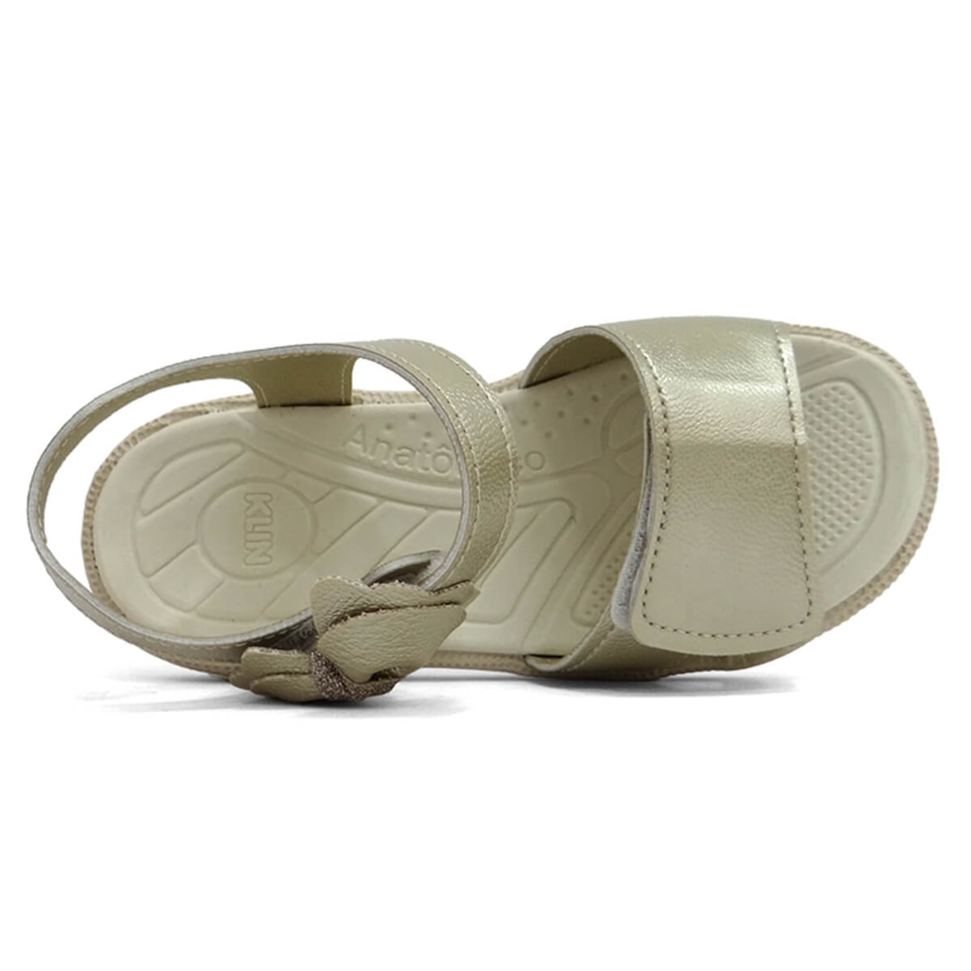 Sandália Klin Papete Kids Menina Tic Tac Casual 171225 Dourado