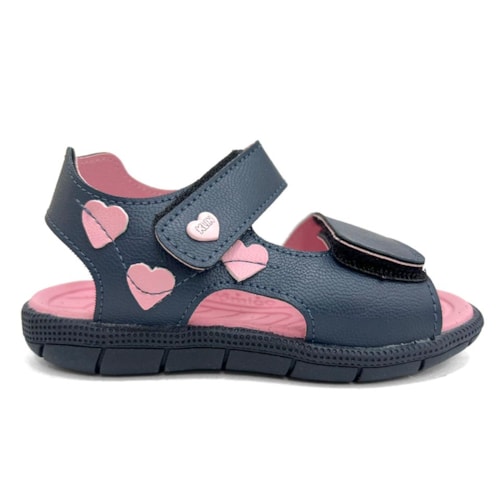 Detalhe - Sandália Klin Papete Kids Tic Tac Casual 171248 Marinho