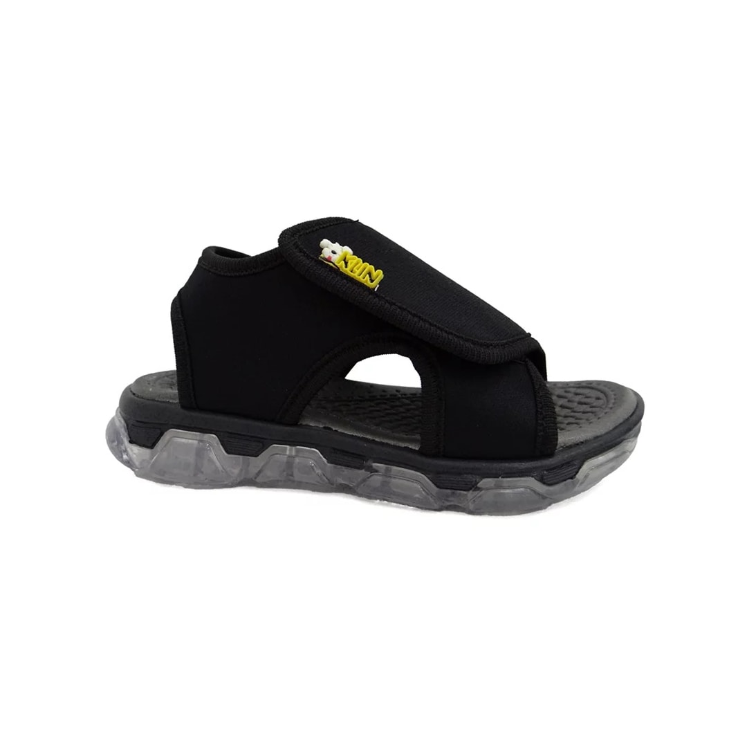 Sandália Klin Papete Led Infantil Light 132062 Preto/Amarelo