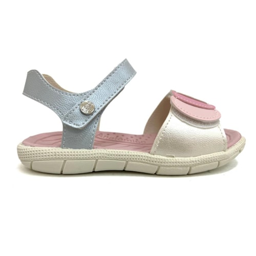 Detalhe - Sandália Klin Tic Tac Papete 171224 Azul Candy Metalizado