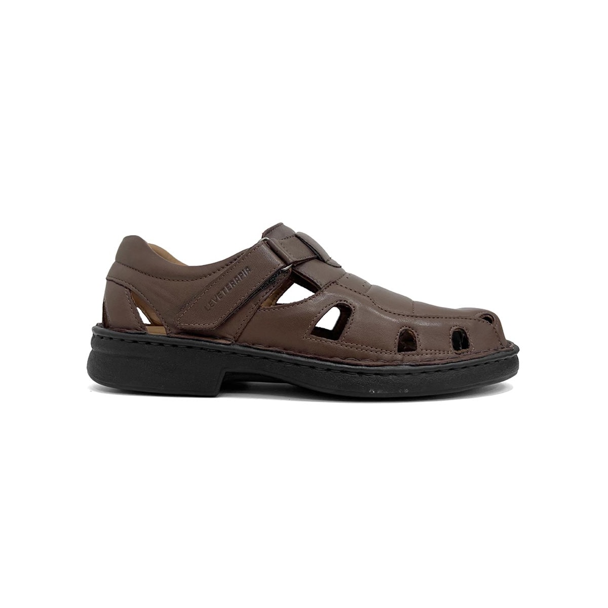 Sandália Leveterapia Masculina Couro L44004 Cafe Sandália Leveterapia Masculina Couro L44004 Cafe
