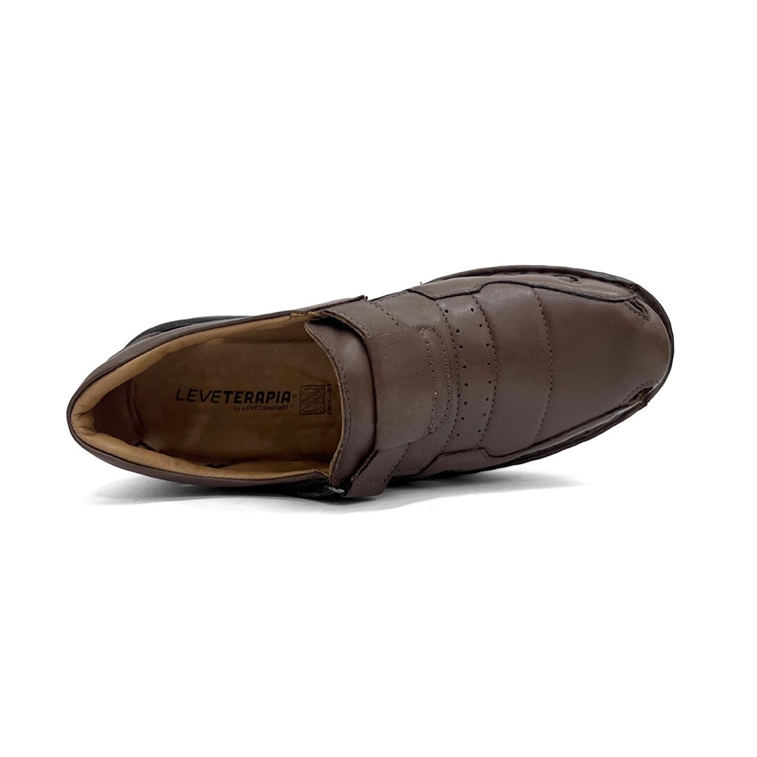 Sandália Leveterapia Masculina Couro L44004 Cafe Sandália Leveterapia Masculina Couro L44004 Cafe