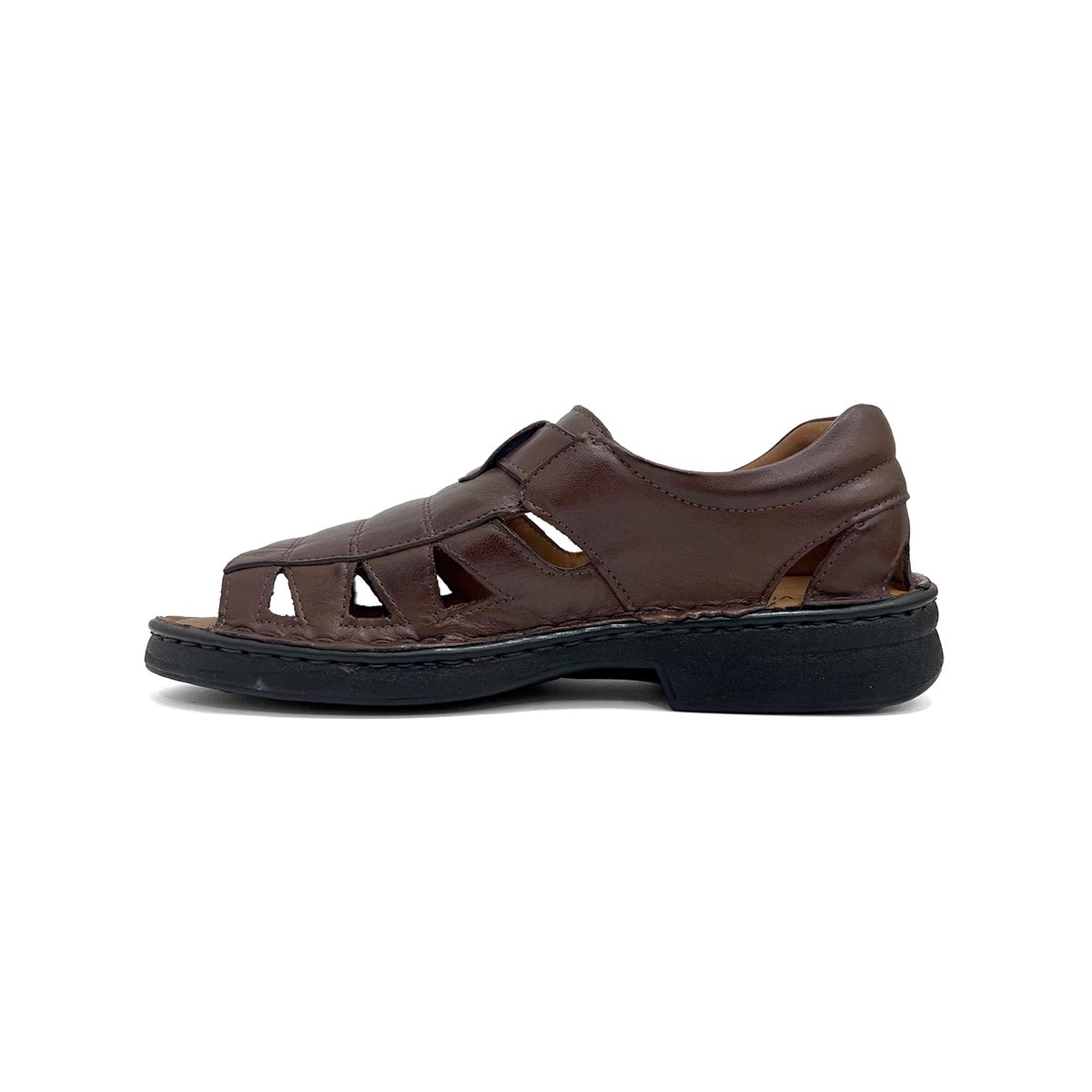 Sandália Leveterapia Masculina Em Couro L44003 Cafe Sandália Leveterapia Masculina Em Couro L44003 Cafe