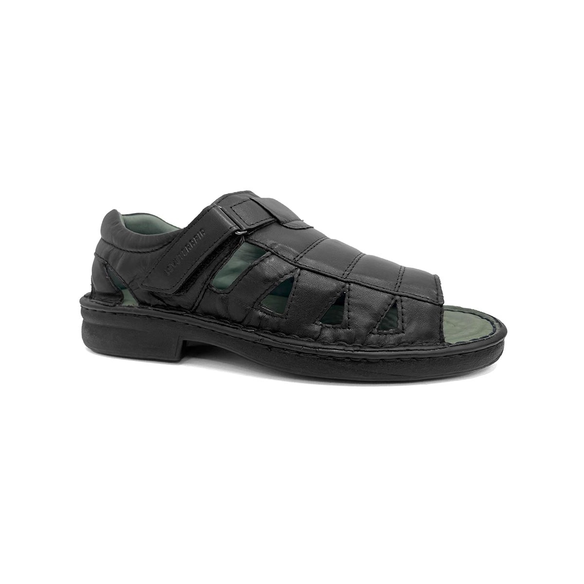 Sandália Leveterapia Masculina Em Couro L44003 Preto Sandália Leveterapia Masculina Em Couro L44003 Preto
