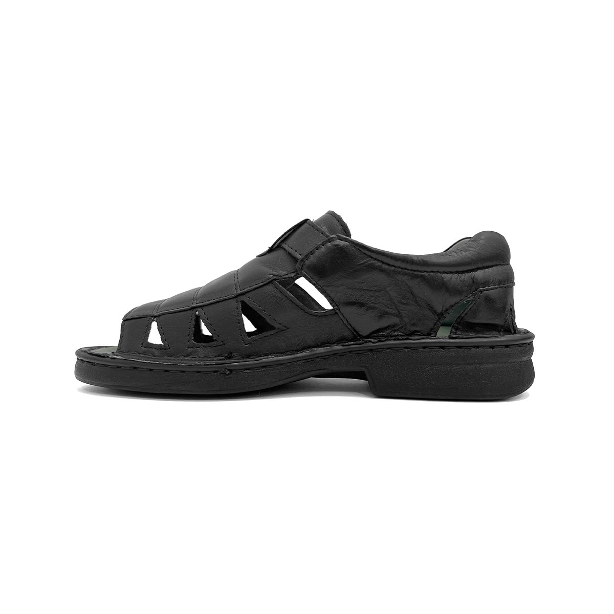Sandália Leveterapia Masculina Em Couro L44003 Preto Sandália Leveterapia Masculina Em Couro L44003 Preto