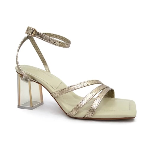 Sandalia Lia Line Feminina 2077.70486 Champagne