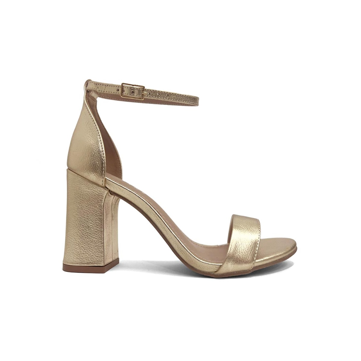 Sandália Lia Line Salto Bloco Couro 2318.71676 Ouro Light Sandália Lia Line Salto Bloco Couro 2318.71676 Ouro Light