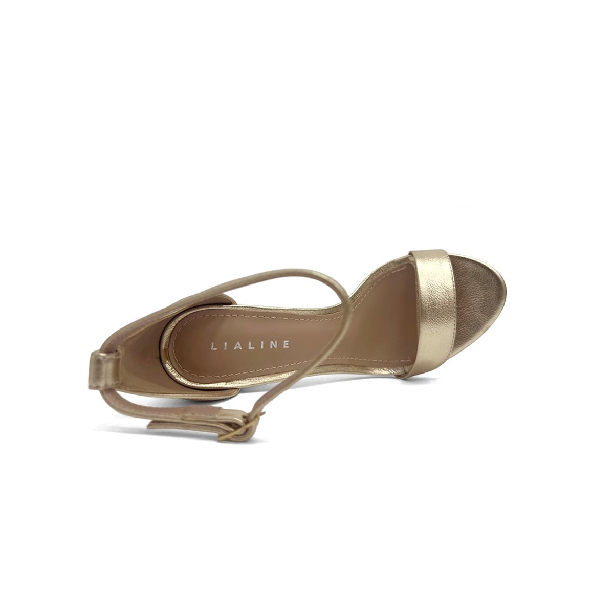 Sandália Lia Line Salto Bloco Couro 2318.71676 Ouro Light Sandália Lia Line Salto Bloco Couro 2318.71676 Ouro Light