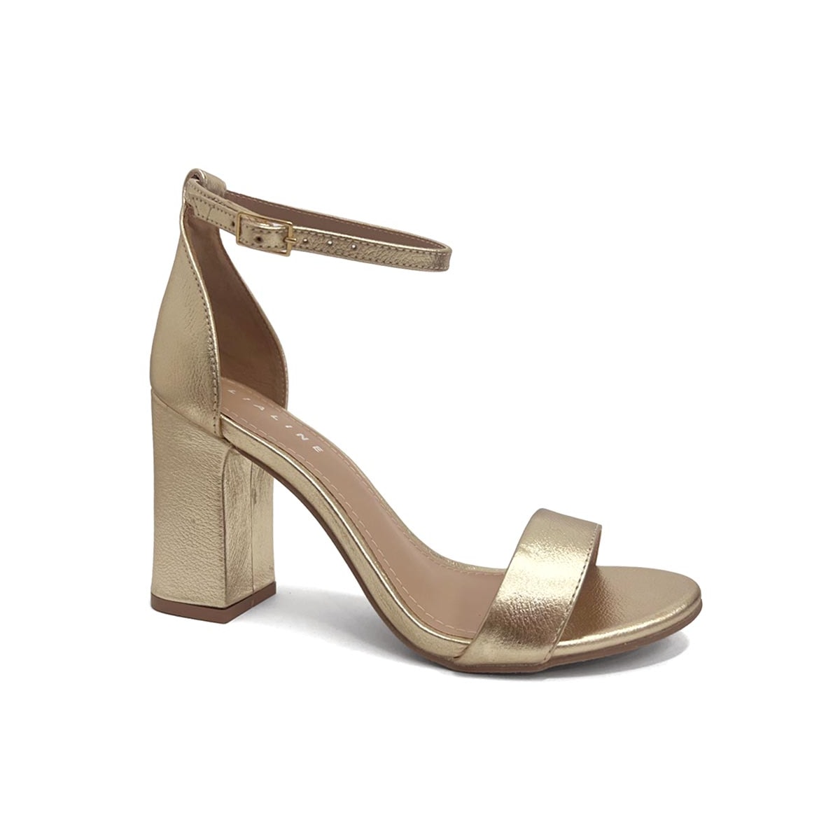 Sandália Lia Line Salto Bloco Couro 2318.71676 Ouro Light Sandália Lia Line Salto Bloco Couro 2318.71676 Ouro Light