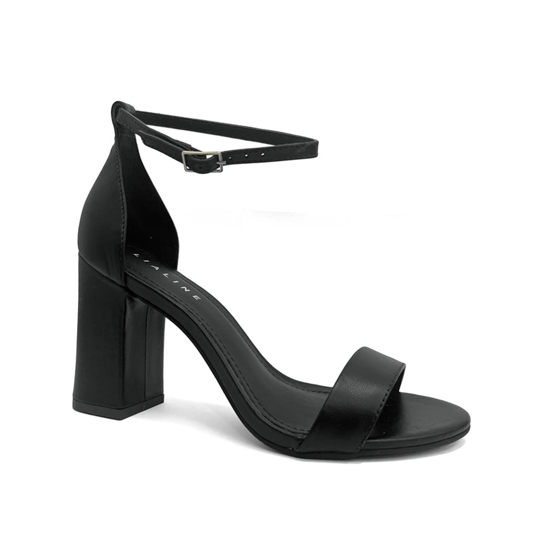Sandália Lia Line Salto Bloco Couro 2318.71676 Preto