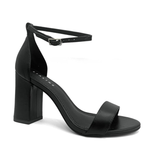 Sandália Lia Line Salto Bloco Couro 2318.71676 Preto