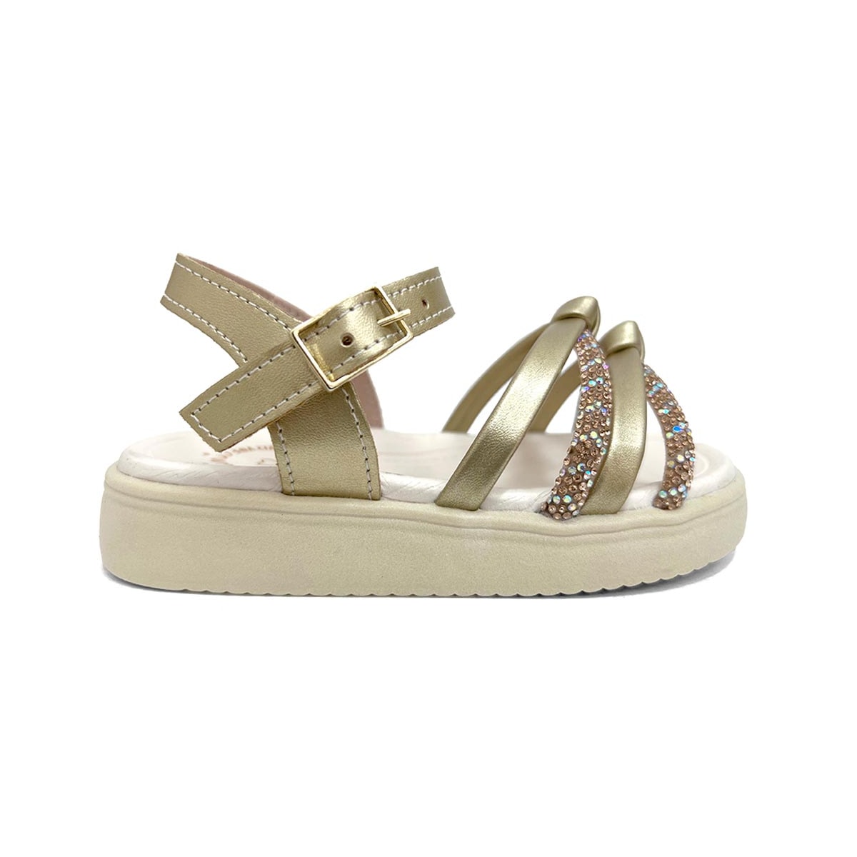 Sandália Mini Sua Cia 7051.00635 Light Gold Sandália Mini Sua Cia 7051.00635 Light Gold