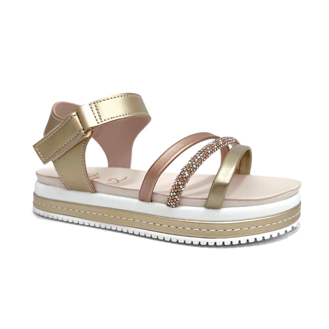 Sandália Mini Sua Cia 9105.51848 Light Gold Sandália Mini Sua Cia 9105.51848 Light Gold