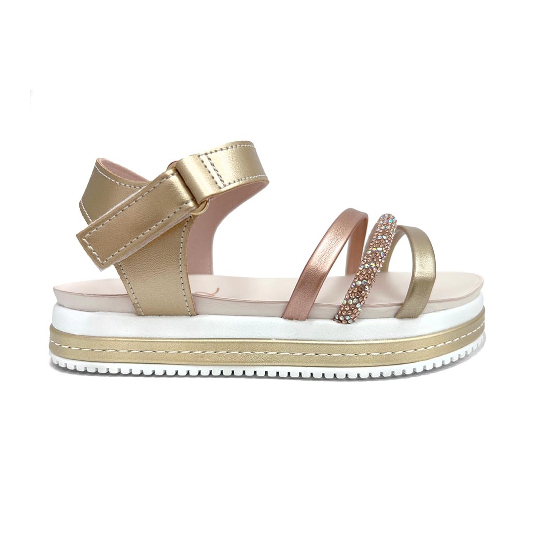 Sandália Mini Sua Cia 9105.51848 Light Gold Sandália Mini Sua Cia 9105.51848 Light Gold
